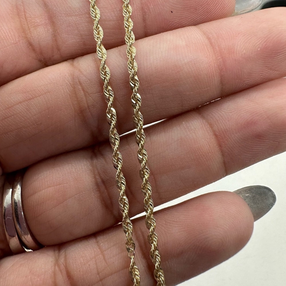 14Kt Gold Rope Chain - Picture 6 of 9